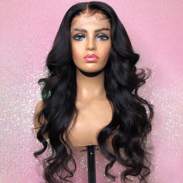 150% Long Body Wave 13x4 Lace Front Human Hair Wigs For Women Natural Plucked Remy Brazilian Middle Ratio Bleached - Image 6