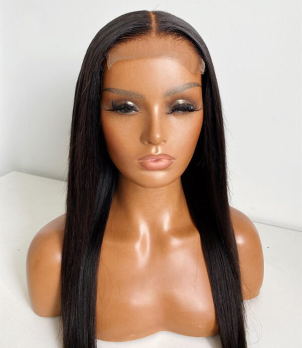 4x4 Lace Closure Wig Straight Brazilian Lace Front Human Hair Wigs PrePlucked 180% Lace Frontal Wig For Black Women - Image 2