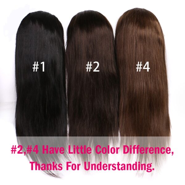 Full Lace Human Hair Wigs For Women 130%Brazilian Remy Straight Lace Wig Natural Black #1 #2 #4 Pre Plucked Baby Hair - Image 5